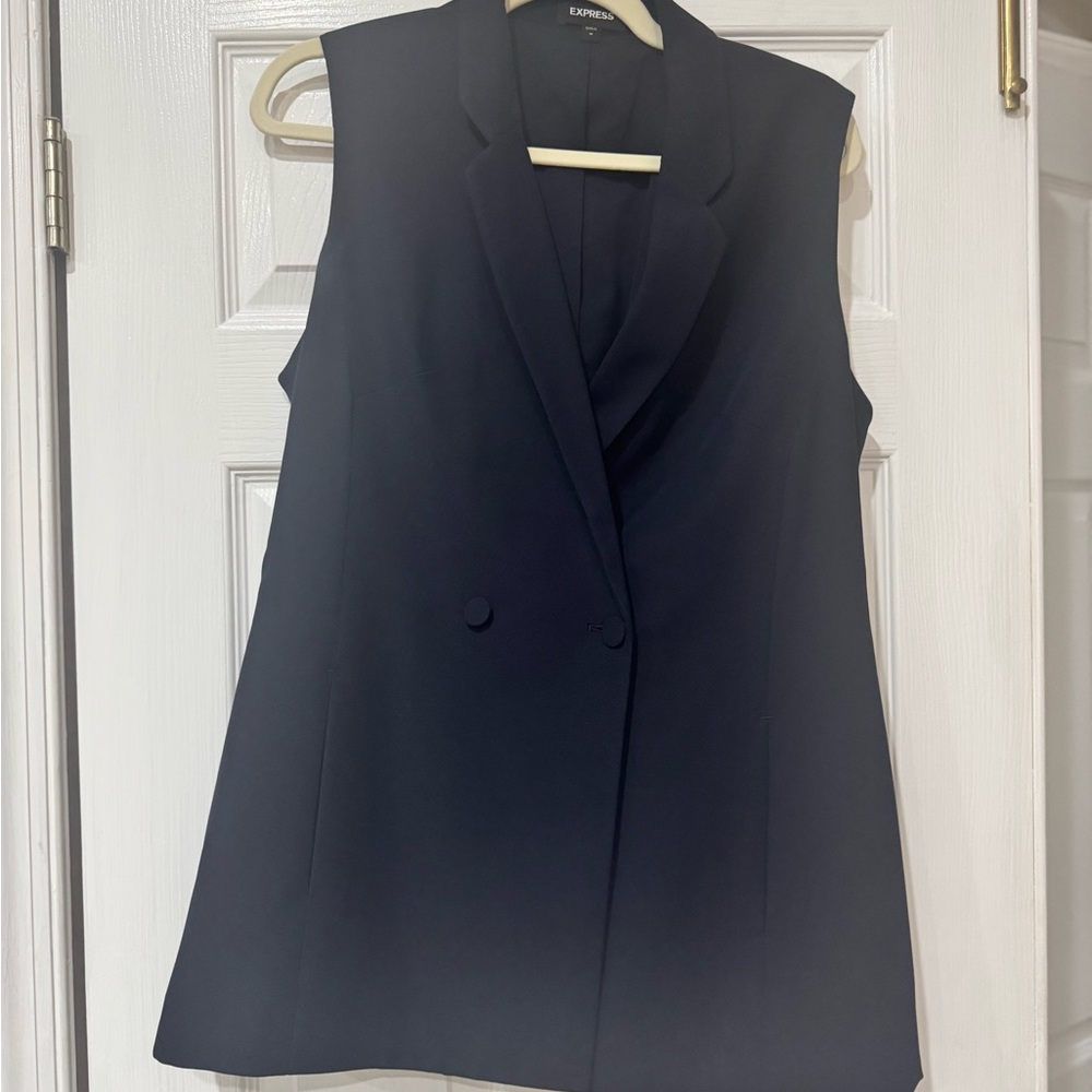 Express Midnight Blue Sleeveless Vest